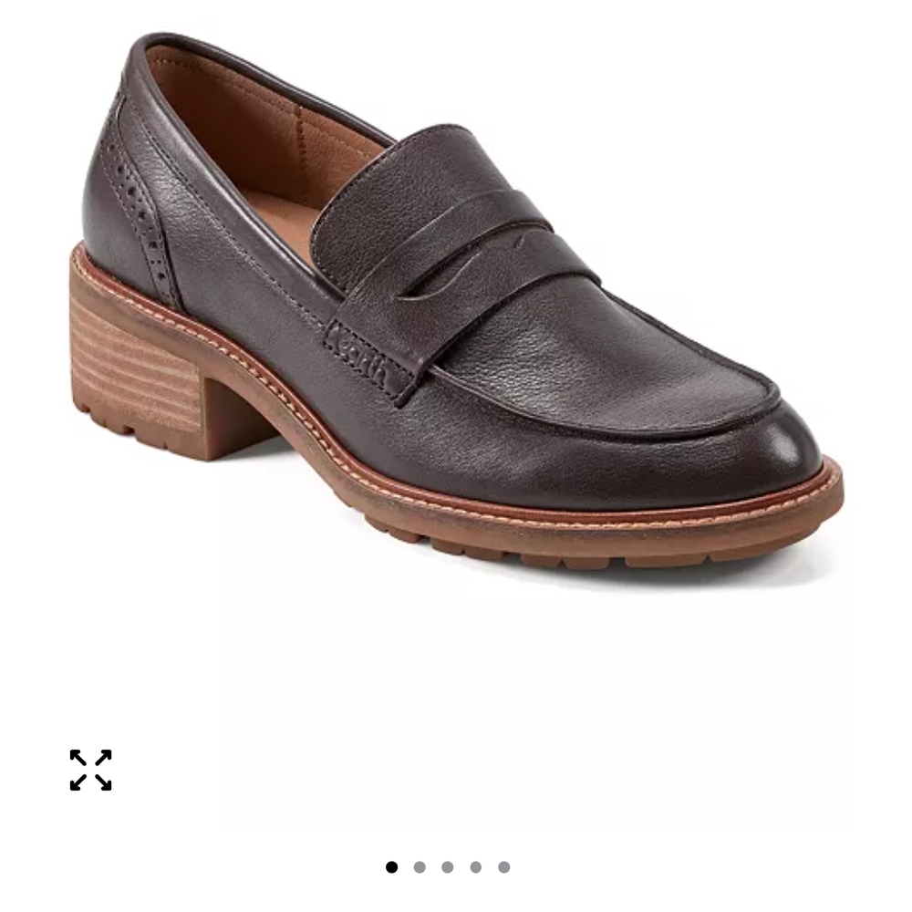 Earth Dark Brown Leather Loafers